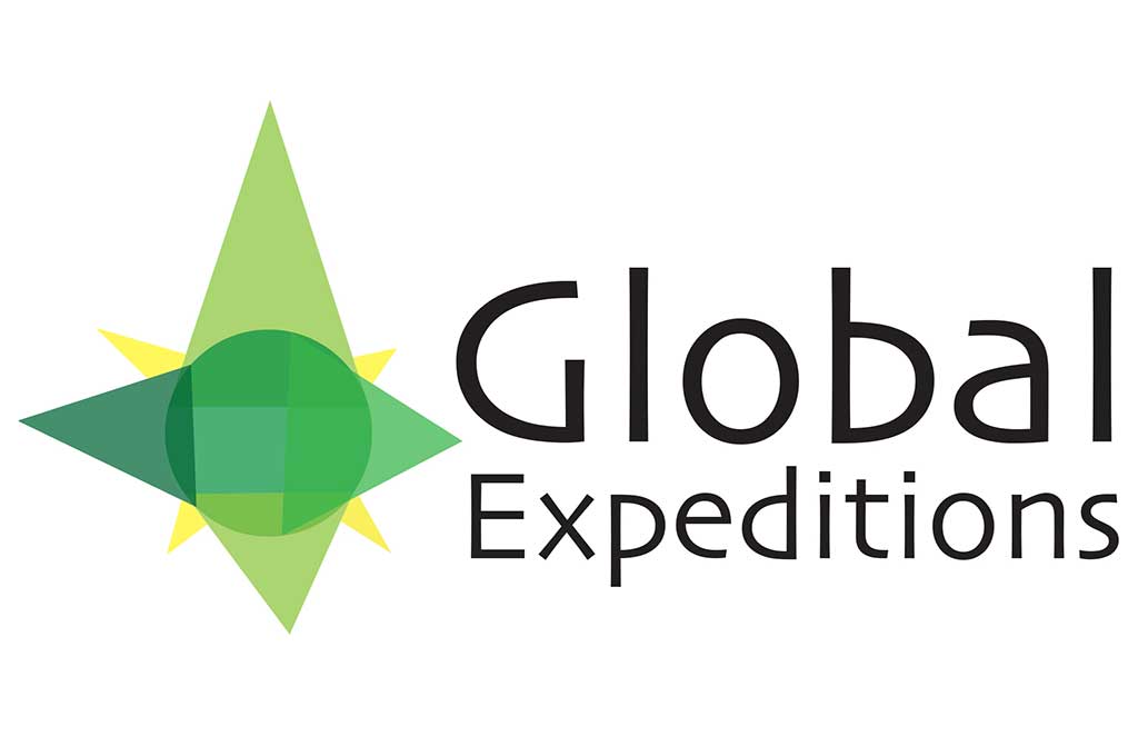 a graphic logo for an ecofriendly travel company